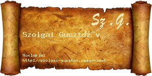 Szolgai Gusztáv névjegykártya