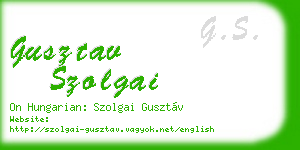 gusztav szolgai business card